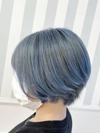 ショート 透明感カラー/ブリー チ✨駒場　笙のヘアスタイル