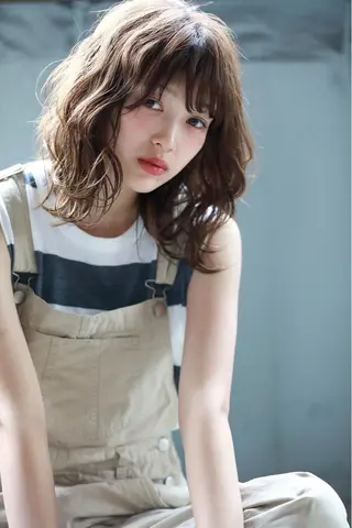ミディアム カラー パーマ 似合わせ×美髪改善✨ Yutoのヘアスタイル