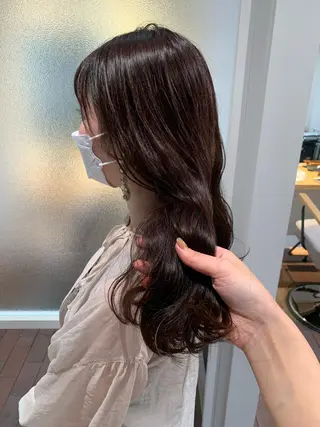 セミロング カラー 片岡 由依のヘアスタイル