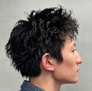 ショート パーマ ヘアアレンジ メンズ fifth 石川 凪のヘアスタイル