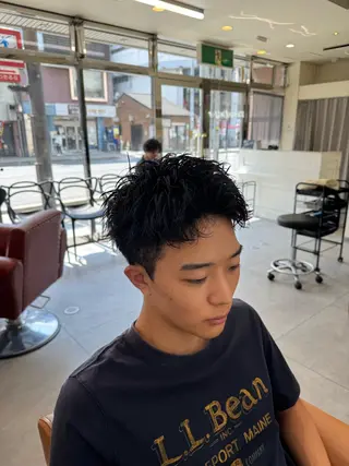 ショート メンズ メンズ/パーマ/ 京都駅/井上光のヘアスタイル