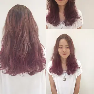 ミディアム セミロング ロング カラー ハイトーン×髪質改善 KENTAのヘアスタイル