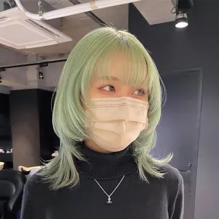 ミディアム カラー 女性艶髪マンツーマン YUKIのヘアスタイル