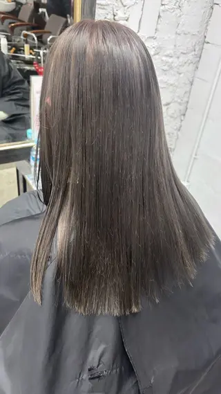 セミロング カラー ハイトーン/ダブル カラー/akihoのヘアスタイル