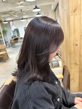 ミディアム 縮毛/ベージュカラー Mariamu🫧のヘアスタイル