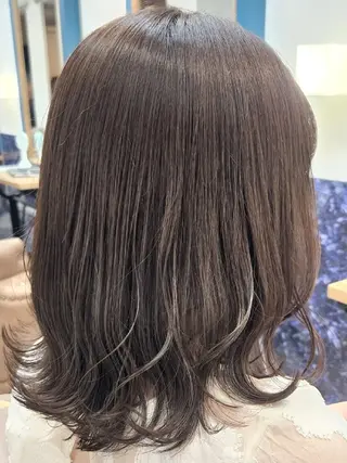 セミロング カラー 🌟あかり🌟 #Sign hairのヘアスタイル