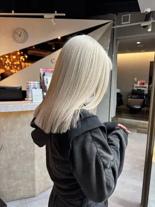 セミロング カラー ヘアアレンジ 韓国×艶髪 さきのヘアスタイル