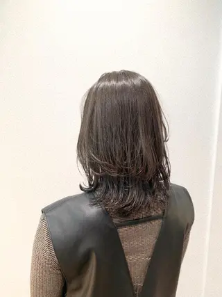 ミディアム カラー 透明感カラー/ボブ 今気になること占う人のヘアスタイル