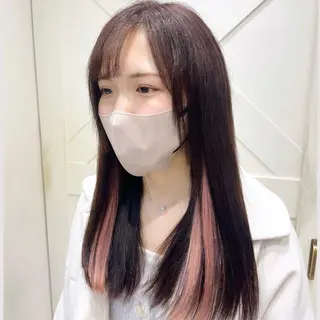 カラー ハイトーンカラー シールエクステのヘアスタイル