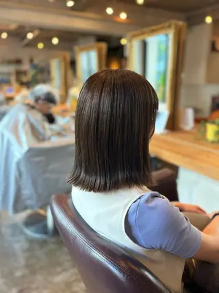 ミディアム カラー 髪質改善カラー ベージュ🤎YUMEのヘアスタイル