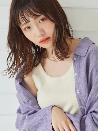 セミロング カラー ヘアアレンジ ネイル "オトナ髪”/ LAKA TOCCAのヘアスタイル