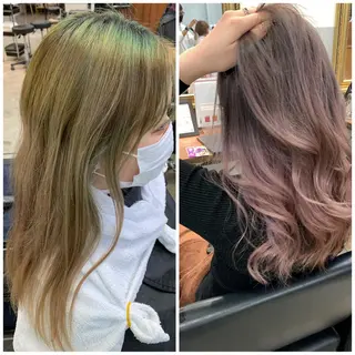 セミロング カラー Mikuri 【Little】のヘアスタイル