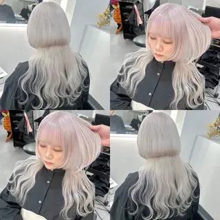 ショート カラー ブリーチ&エクステ 🥀ケアカラー特化のヘアスタイル