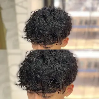ショート パーマ メンズ シャドウパーマ/縦落 ちパーマ 大久保拓実のヘアスタイル