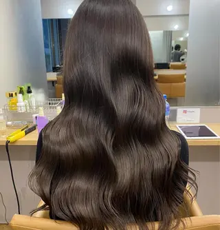 セミロング カラー プル艶職人/ にしものヘアスタイル