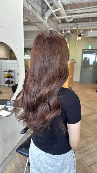 ロング 新潟/万代/ベージュ ダブルカラー髙橋魁真のヘアスタイル