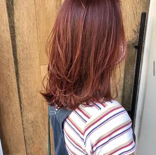 ミディアム カラー HATSUMEI ゆうまのヘアスタイル