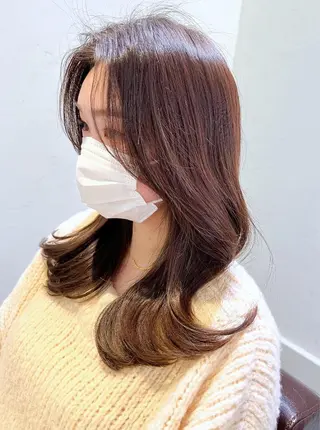 セミロング カラー 韓国ヘア×髪質改善 /yoshikaのヘアスタイル