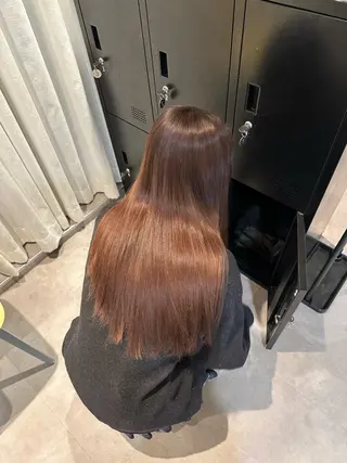ロング カラー HANAME 原宿美容室のヘアスタイル