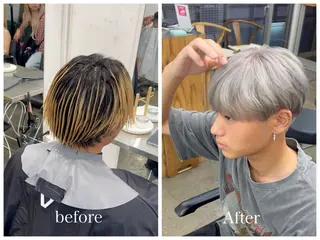 ショート カラー メンズ 新宿 似合わせカラー HINAのヘアスタイル