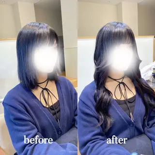 𝐲𝐮𝐮𝐦𝐢 エクステ/ 艶カラーのヘアスタイル