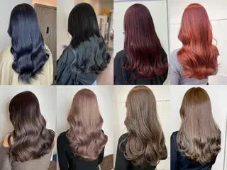 カラー パーマ ヘアアレンジ セミロング ヘアケア特化型サロン newi 梅田のヘアスタイル