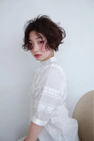 ミディアム カラー パーマ ヘアアレンジ メンズ キッズ ネイル マツエク・マツパ EnBlesS西宮 マンツーマン神道有基のヘアスタイル