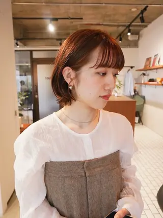 ミディアム パーマ kaito /都立大学herのヘアスタイル