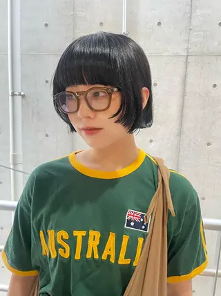 ショート カラー ヘアアレンジ satsuki 暖色・ブラウンカラーのヘアスタイル