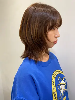 ミディアム マツモト カラー/ショートボブのヘアスタイル