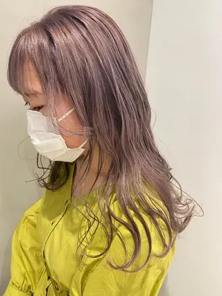 ロング カラー nishido ハイライト/パーマのヘアスタイル