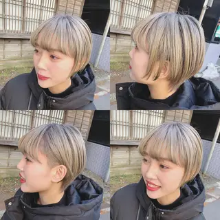 ショート カラー コレットヘアー 田中アヤノのヘアスタイル