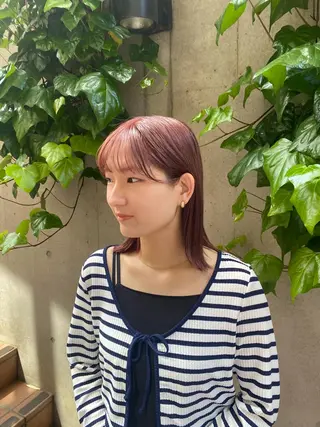 ミディアム 大人可愛い♡コテ巻き パーマ🌼杉田 萌恵のヘアスタイル