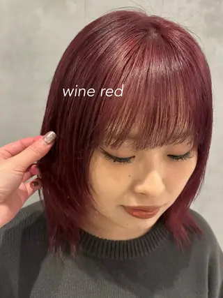 ミディアム カラー ヘアアレンジ 顔周りカット×透明感 カラー💫AINAのヘアスタイル