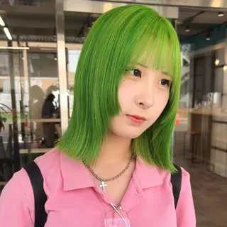 ミディアム カラー デザインカラー 🥨HAZUKiのヘアスタイル