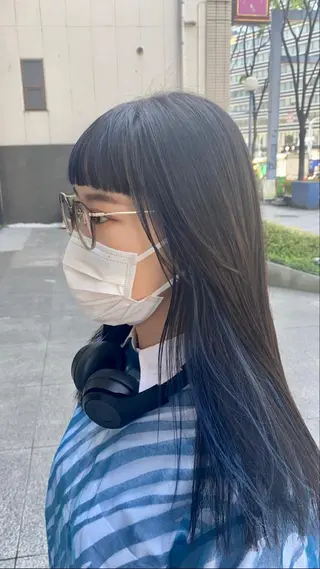 ロング デザインカラー/ボブ ブリーチカラー/ユリのヘアスタイル