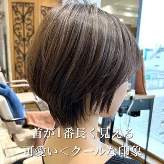 ショート カラー 💍新宿ショート 💍岩田莉奈のヘアスタイル