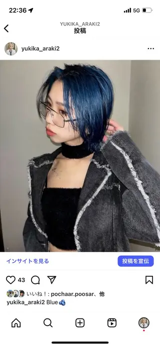 ショート カラー ボブ.顔周りカット カット/ユキカのヘアスタイル
