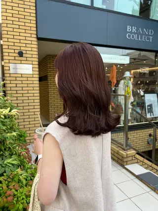 セミロング カラー 似合わせヘア🫶🏻 つきいてるみのヘアスタイル