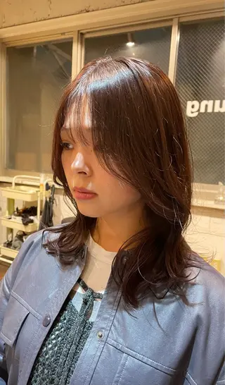 セミロング カラー 韓国風◎　田中 勇也のヘアスタイル