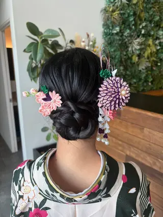 ミディアム ヘアアレンジ 高橋 乙葉のヘアスタイル