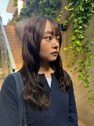 セミロング 大人可愛い♡コテ巻き パーマ🌼杉田 萌恵のヘアスタイル