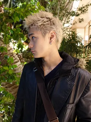 カラー メンズ 文字 遼哉のヘアスタイル