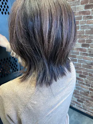 ミディアム カラー パーマ ヘアアレンジ メンズ キッズ ネイル マツエク・マツパ アイブロウ 久木原 ゆりのヘアスタイル