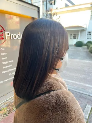 ミディアム ハイライト特化小澤 奈津美のヘアスタイル