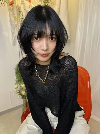 ミディアム 【ロングウルフカット 姫カット】伊藤裕哉のヘアスタイル