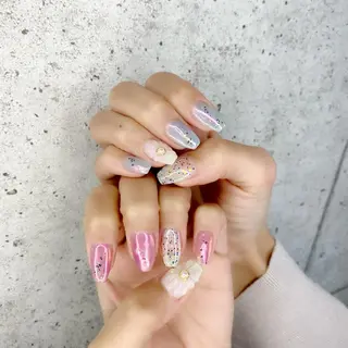 セミロング カラー パーマ ヘアアレンジ メンズ キッズ ネイル マツエク・マツパ Salon Ｋのネイルデザイン