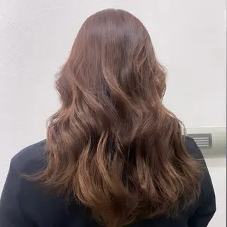 セミロング カラー 艶感/韓国風 🤍moeka🤍のヘアスタイル