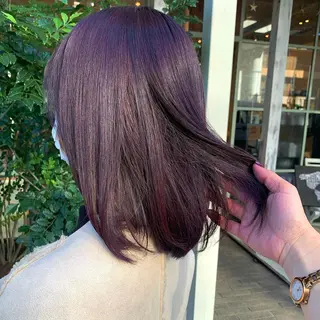 ミディアム カラー 【完全個室】髪質改善 暖色カラー/山崎唯奈のヘアスタイル