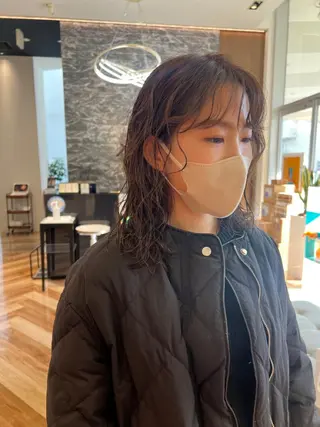 ミディアム パーマ K-two谷町❄️ hinaのヘアスタイル